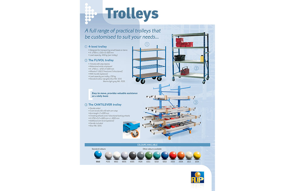 Tubular, Cantilever & Longspan trolleys MeshSTOR