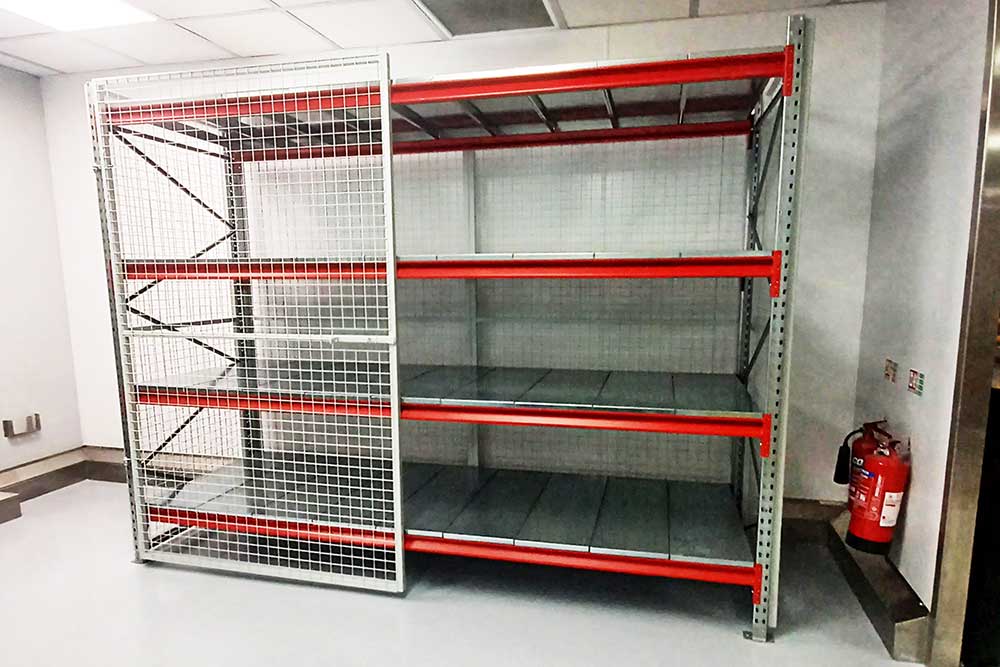 Bespoke mesh door to rack