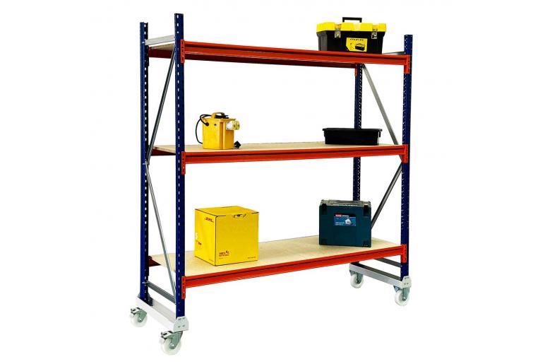 Mobile Longspan Shelving Trolleys MeshSTOR