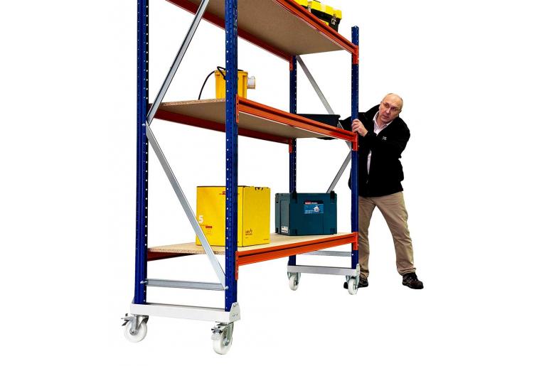 Mobile Longspan Shelving Trolleys MeshSTOR